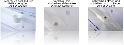 Adhäsionsverschluss Luftpolstertaschen